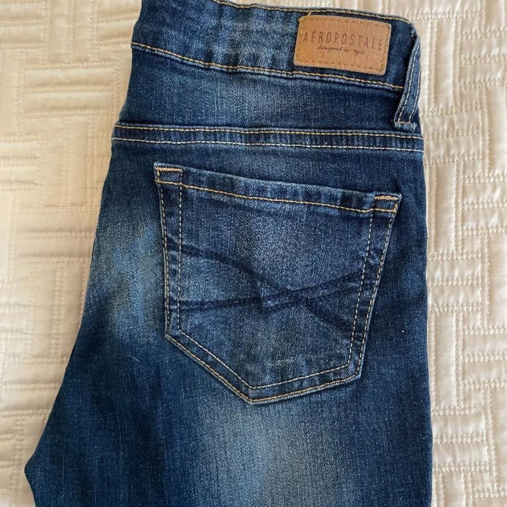 Areopostale Distressed Stretch Jegging Jeans Women's 6 Short